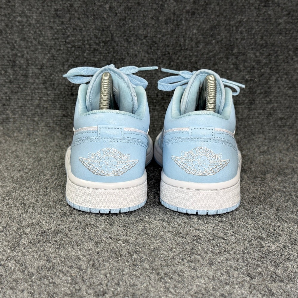 Jordan 1 Low Shoes Women's 8 White Ice Blue Retro Athletic Basketball Sneakers - Picture 5 of 11